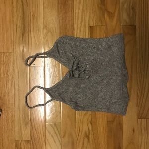 Heathered crop tank top